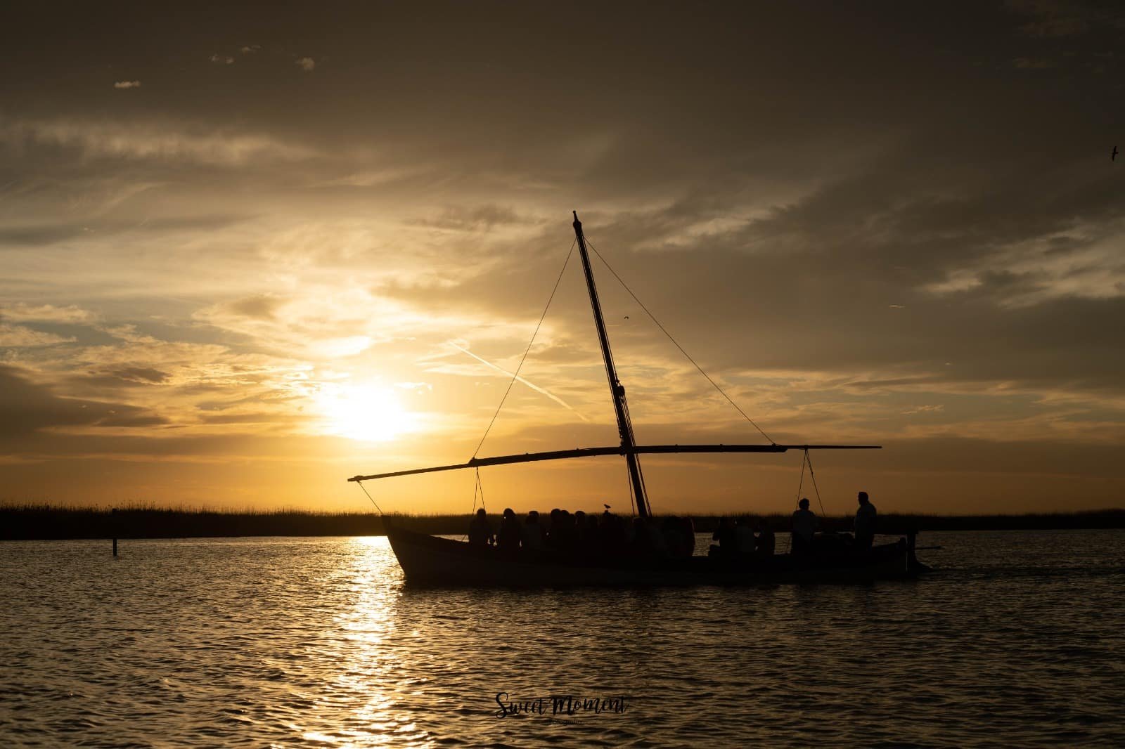 salida en barca puesta de sol
